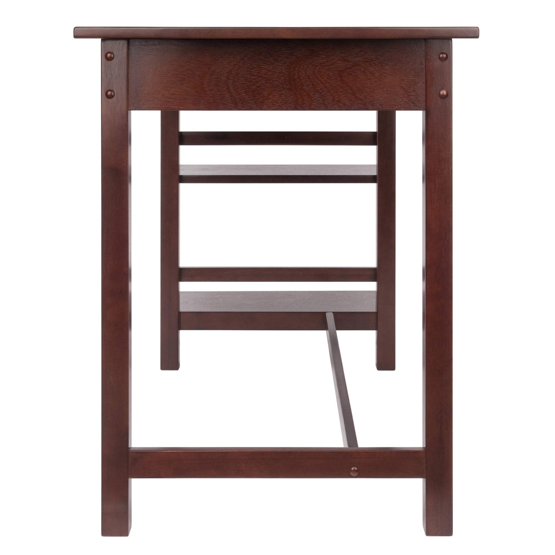 DESK | Ergode Velda Working Desk | Spacious 50W x 24.25D Surface | Side Storage with Drawer | Walnut Finish | Ideal for Home Office, Bedroom, or Den | casafoyer.myshopify.com