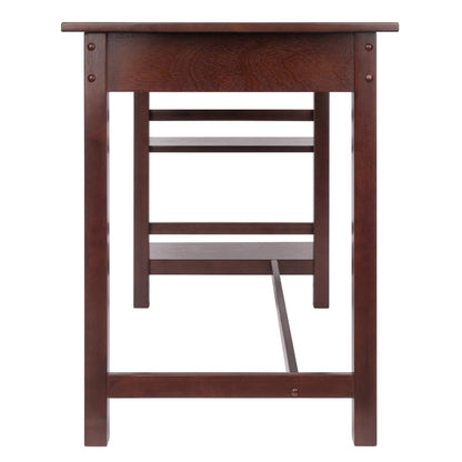 DESK | Ergode Velda Working Desk | Spacious 50W x 24.25D Surface | Side Storage with Drawer | Walnut Finish | Ideal for Home Office, Bedroom, or Den | casafoyer.myshopify.com