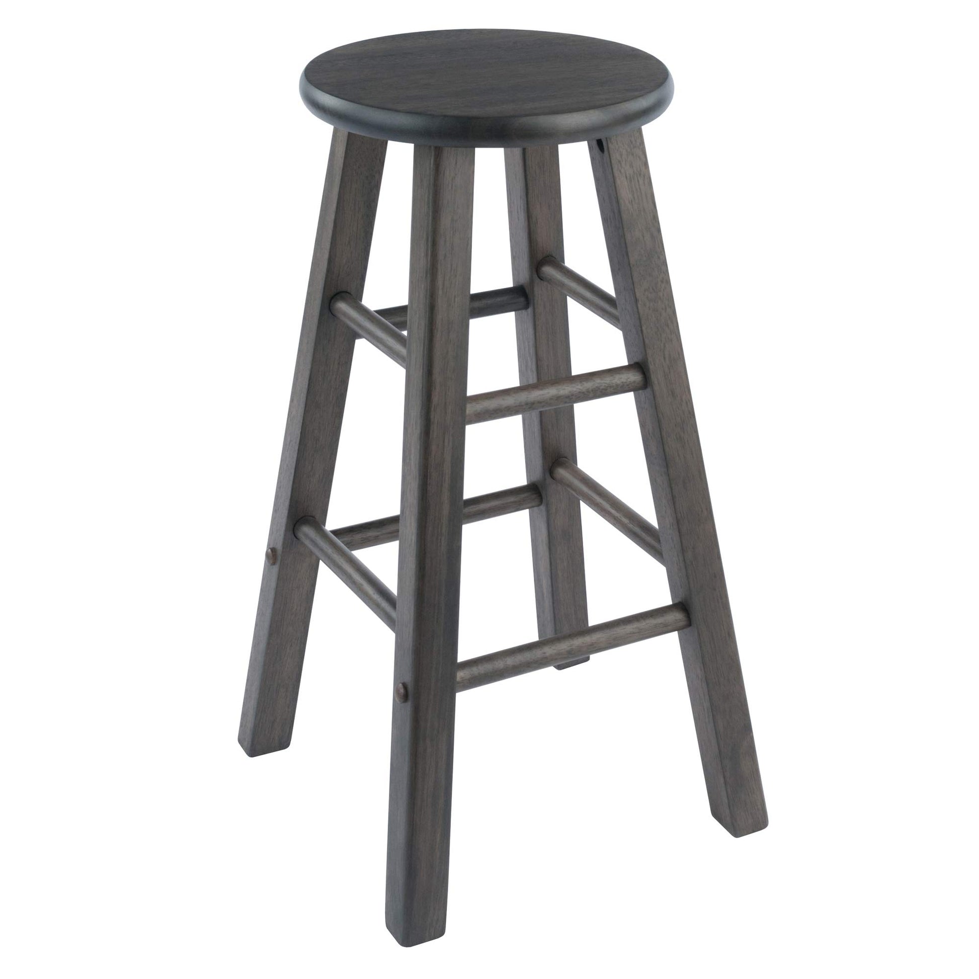 STOOL_SEATING | CasaFoyer  Wood Element Counter Stool Set | Oyster Gray | 2-Pc Set | Solid Wood | 220lbs Weight Capacity | Stable & Stylish | Multiple Finishes | casafoyer.myshopify.com