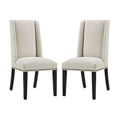 home office desk chairs | CasaFoyer Baron Dining Chair Set of 2 | Opulent Opulence | Exquisite Design | Sophisticated Upholstery | Solid Wood Frame | Nailhead Trim | Non-Marking Foot Glides | casafoyer.myshopify.com