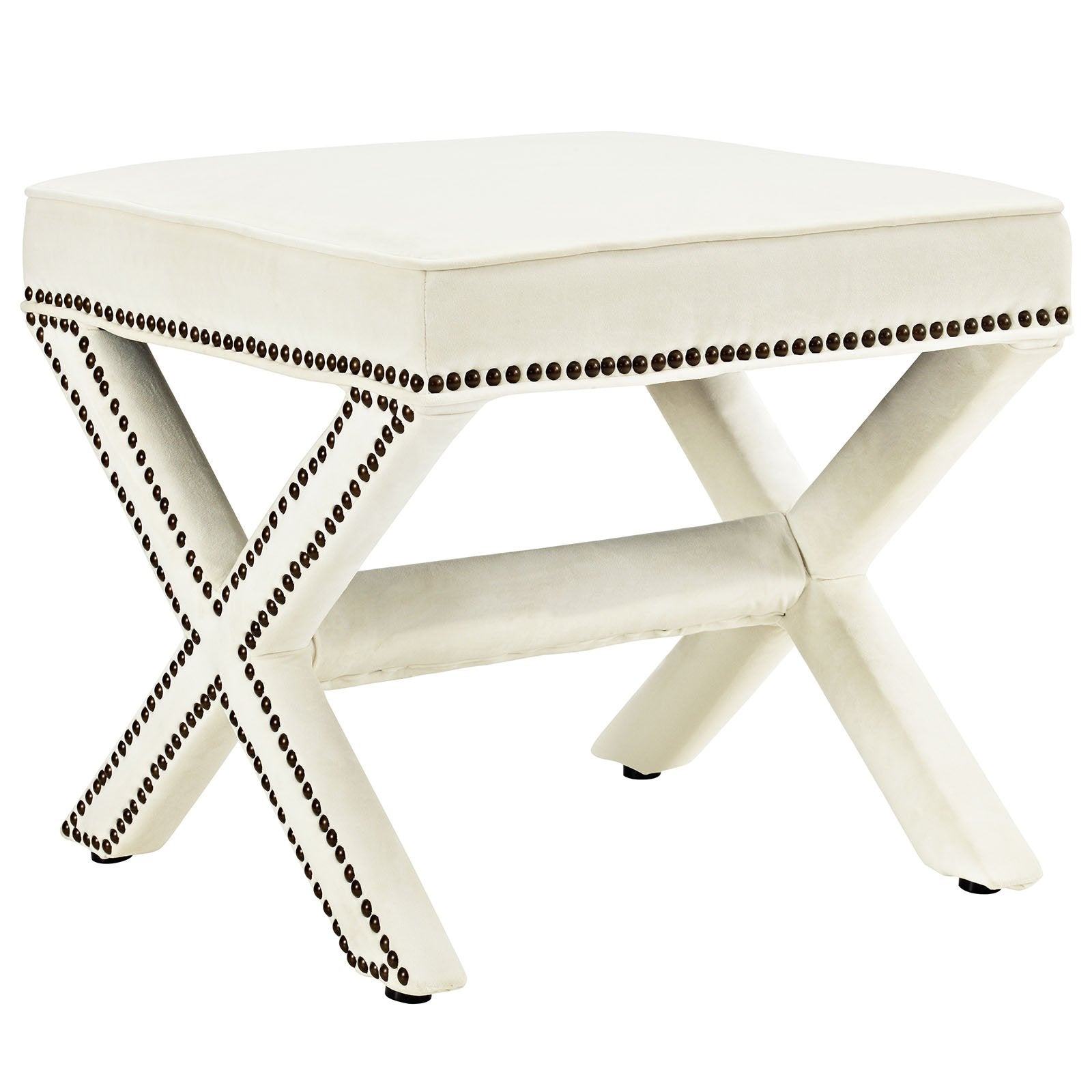 ottomans | CasaFoyer Rivet Bench | Exquisite Nailhead Trim | Luxurious Polyester Fabric | Plush Foam Padding | Ideal for Home or Apartment | Complete Set with Rivet Ottoman | casafoyer.myshopify.com