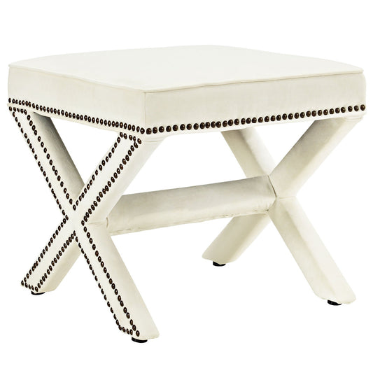 ottomans | CasaFoyer Rivet Bench | Exquisite Nailhead Trim | Luxurious Polyester Fabric | Plush Foam Padding | Ideal for Home or Apartment | Complete Set with Rivet Ottoman | casafoyer.myshopify.com