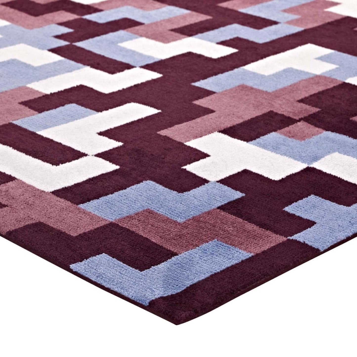 Carpet & Rugs | CasaFoyer Andela Geometric Mosaic Area Rug | Modern & Elegant Design | Soft Polyester Microfiber | Jute Fabric Bottom | Durable & Non-Shedding | Stain Resistant | Easy to Maintain | 8x10 Size | casafoyer.myshopify.com