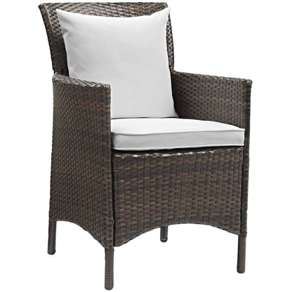 kitchen and dining room sets | CasaFoyer Conduit Outdoor Patio Dining Collection | 5 Piece Set | Transitional Style with Modern Flair | Powder-Coated Aluminum Frame | UV-Resistant Wicker Rattan | Waterproof Cushions | All-Weather Design | casafoyer.myshopify.com