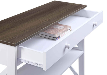 TABLE | Oxford 1 Drawer Console Table with Shelves | Modern X Pattern Design | Concealed Storage Drawer | Versatile & Timeless | From Oxford Collection | casafoyer.myshopify.com