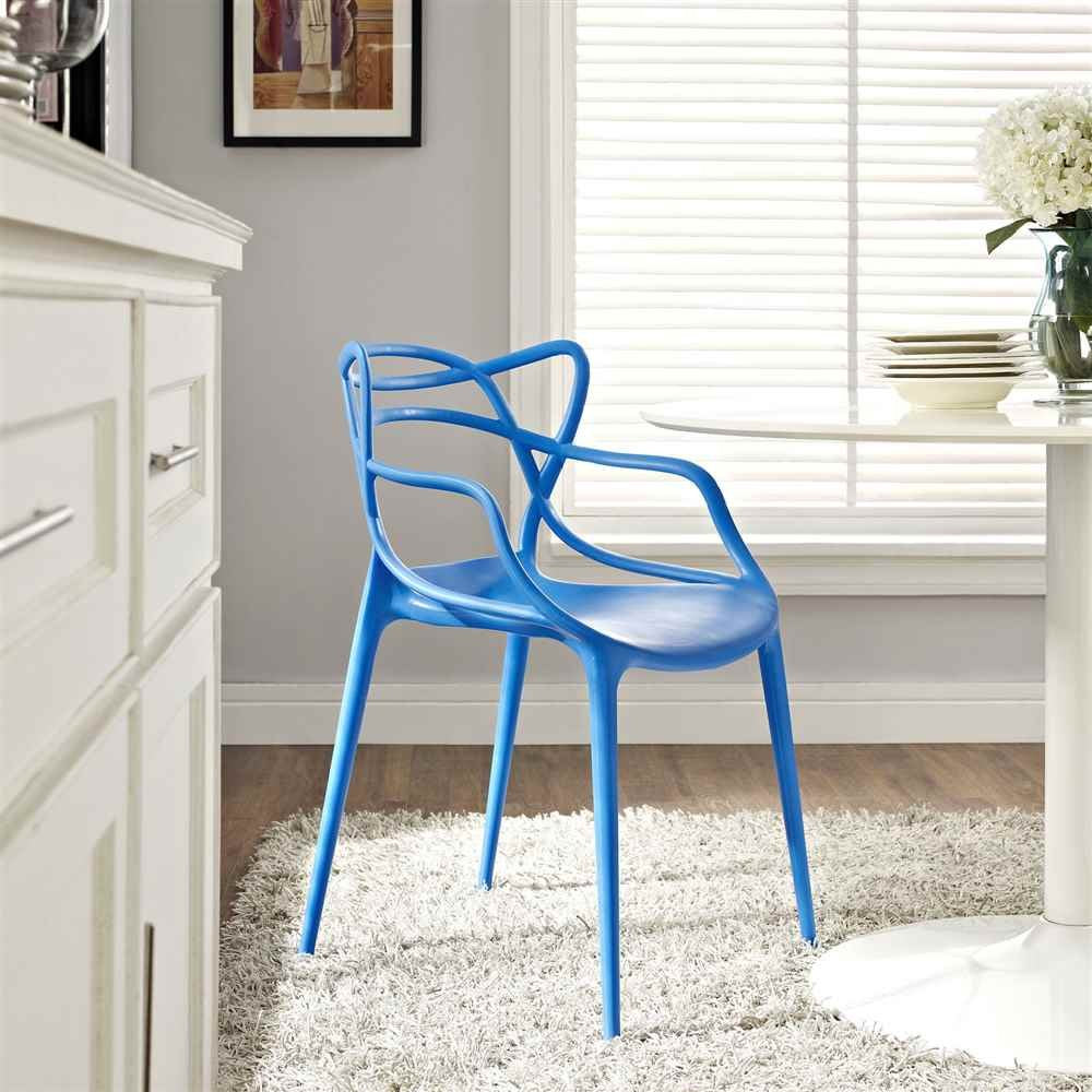 home office desk chairs | CasaFoyer Entangled Dining Armchair | Captivating Design | Molded Plastic | Floor Protection | Fully Assembled | Wipe-Clean Surface | Blue | casafoyer.myshopify.com