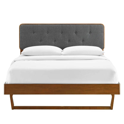 bed frames | CasaFoyer Bridgette Tufted Wood Twin Platform Bed | Retro Charm | Modern Style | Walnut Charcoal | Sturdy Frame | No Box Spring Needed | Easy Assembly | 601 lbs Weight Capacity | casafoyer.myshopify.com