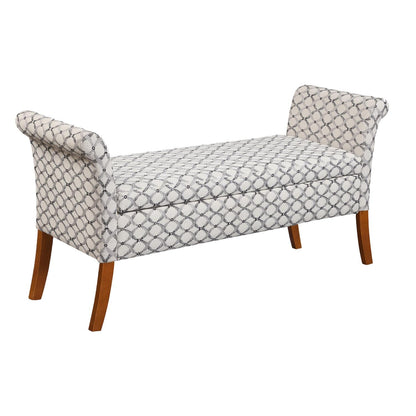 Ottoman | Designs4Comfort Garbo Storage Bench | Cozy Ottoman with Ample Storage | Durable Poplar Wood | Plush Fabric Upholstery | casafoyer.myshopify.com