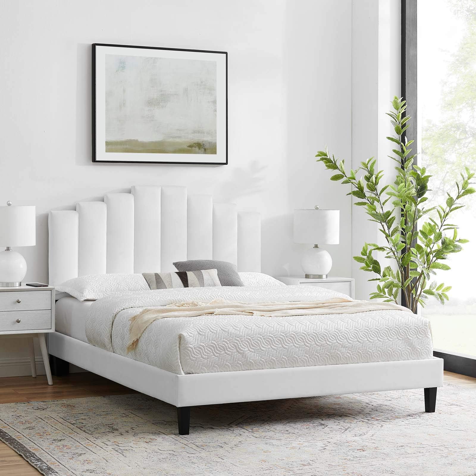 adjustable bed bases | CasaFoyer Elise Performance Velvet Twin Platform Bed | Opulent Art Deco Style | Stain-Resistant Velvet Upholstery | Sturdy Wood Legs | Supports Various Mattresses | Easy Assembly | White | casafoyer.myshopify.com