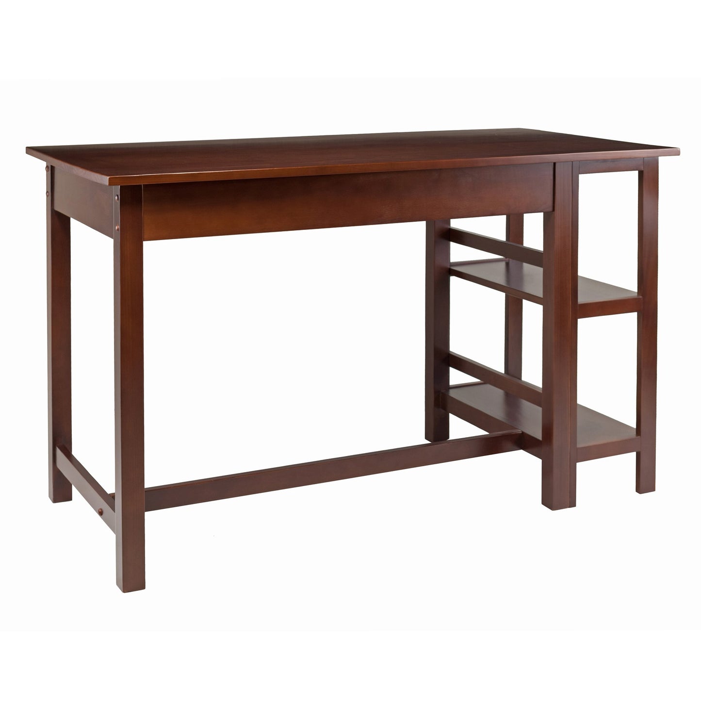 DESK | Ergode Velda Working Desk | Spacious 50W x 24.25D Surface | Side Storage with Drawer | Walnut Finish | Ideal for Home Office, Bedroom, or Den | casafoyer.myshopify.com