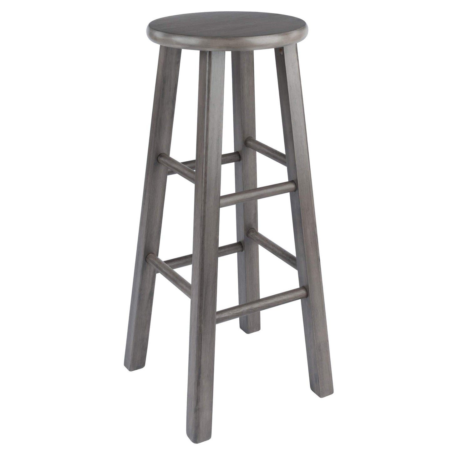 STOOL_SEATING | CasaFoyer  Wood Ivy Bar Stool | Farmhouse Charm | Weathered Finish | Stable & Comfortable | 220lbs Capacity | Versatile Stand/Side Piece | Rustic Gray | casafoyer.myshopify.com