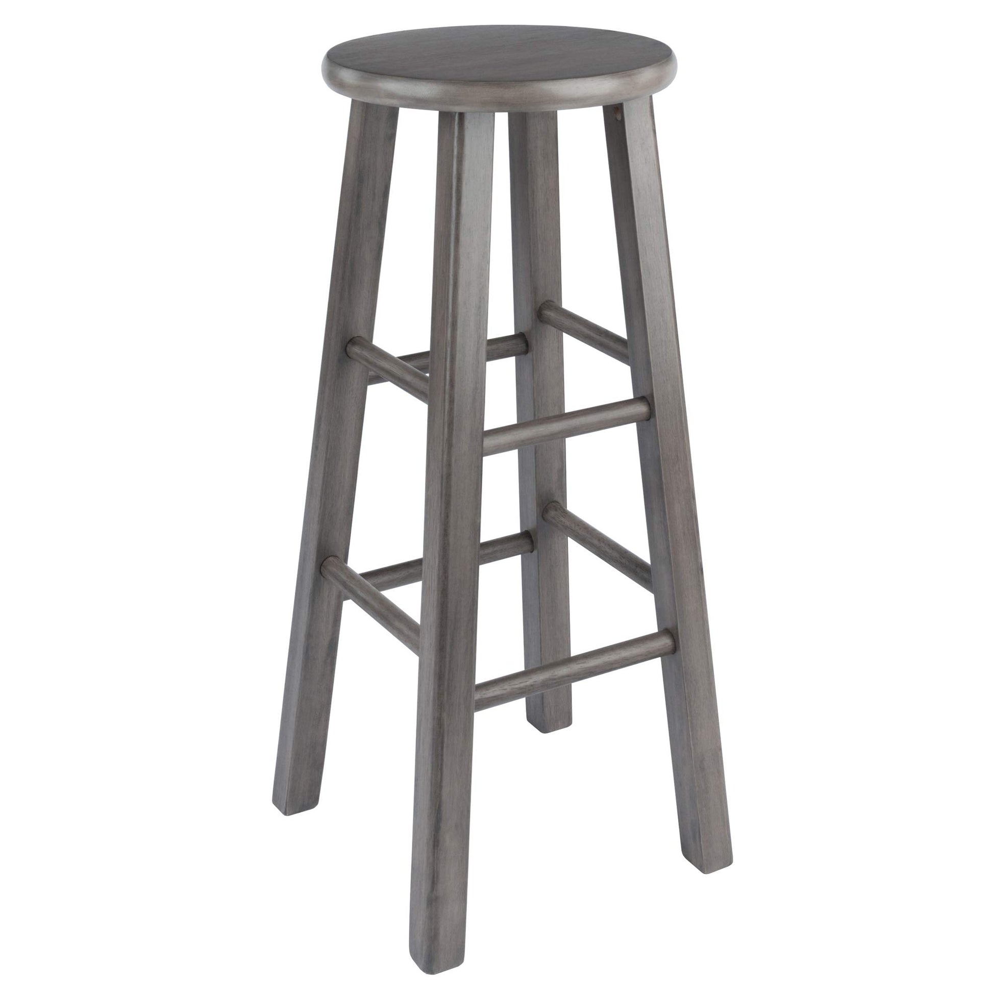 STOOL_SEATING | CasaFoyer  Wood Ivy Bar Stool | Farmhouse Charm | Weathered Finish | Stable & Comfortable | 220lbs Capacity | Versatile Stand/Side Piece | Rustic Gray | casafoyer.myshopify.com
