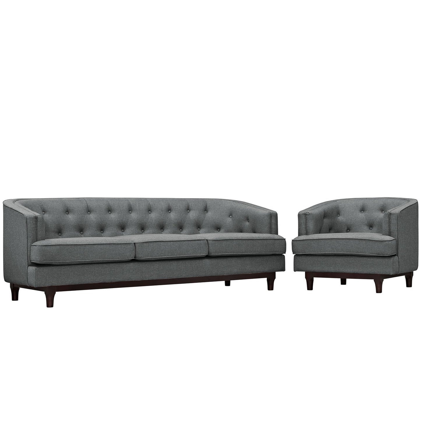 kitchen and dining room sets | CasaFoyer Coast Living Room Set | Mid-Century Style | Elegant Design | Polyester Upholstery | Deep Button Tufting | Walnut Stained Wood Legs | Removable Seat Covers | Generous Seating Space | casafoyer.myshopify.com
