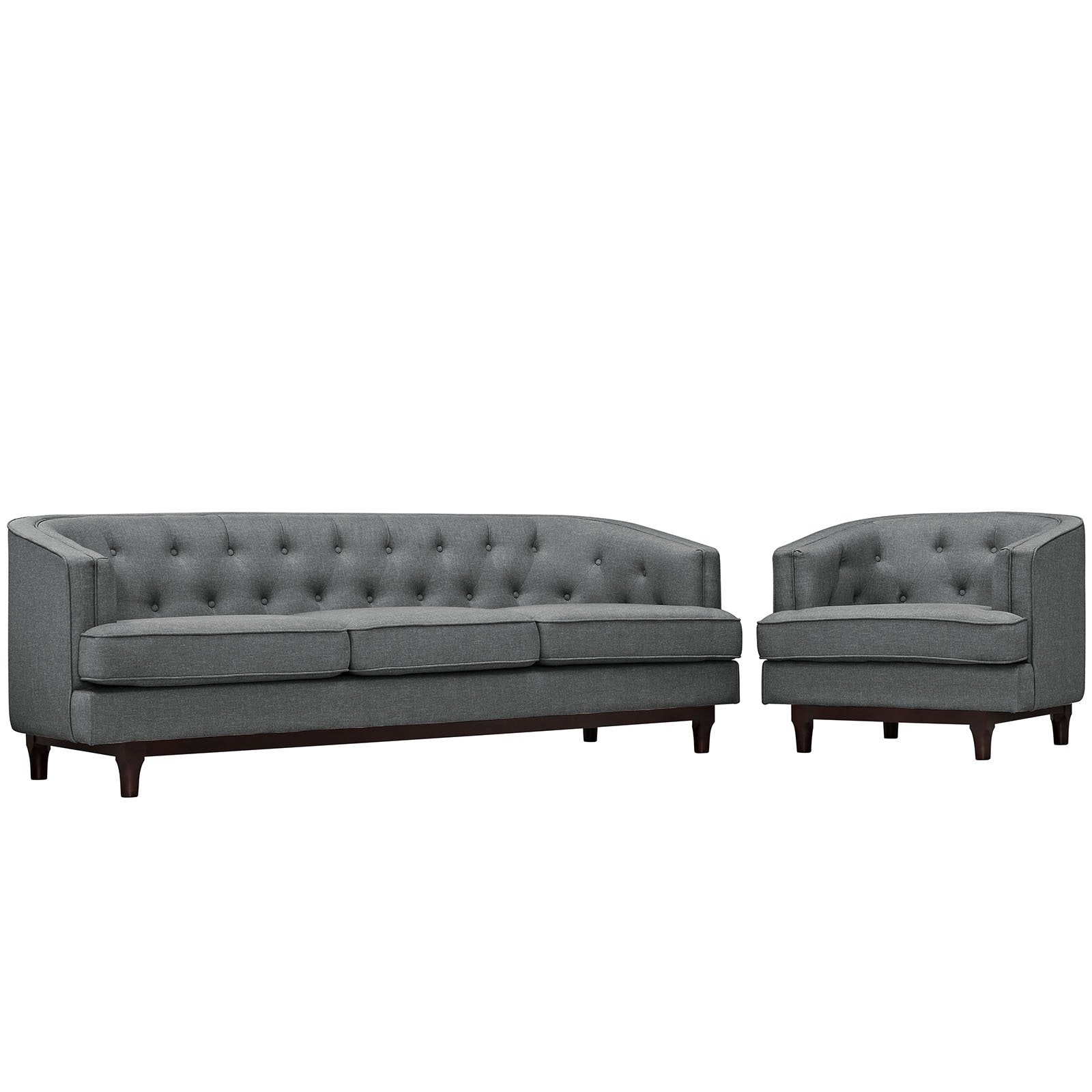 kitchen and dining room sets | CasaFoyer Coast Living Room Set | Mid-Century Style | Elegant Design | Polyester Upholstery | Deep Button Tufting | Walnut Stained Wood Legs | Removable Seat Covers | Generous Seating Space | casafoyer.myshopify.com