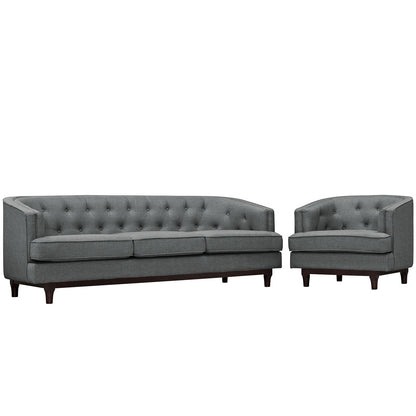 kitchen and dining room sets | CasaFoyer Coast Living Room Set | Mid-Century Style | Elegant Design | Polyester Upholstery | Deep Button Tufting | Walnut Stained Wood Legs | Removable Seat Covers | Generous Seating Space | casafoyer.myshopify.com