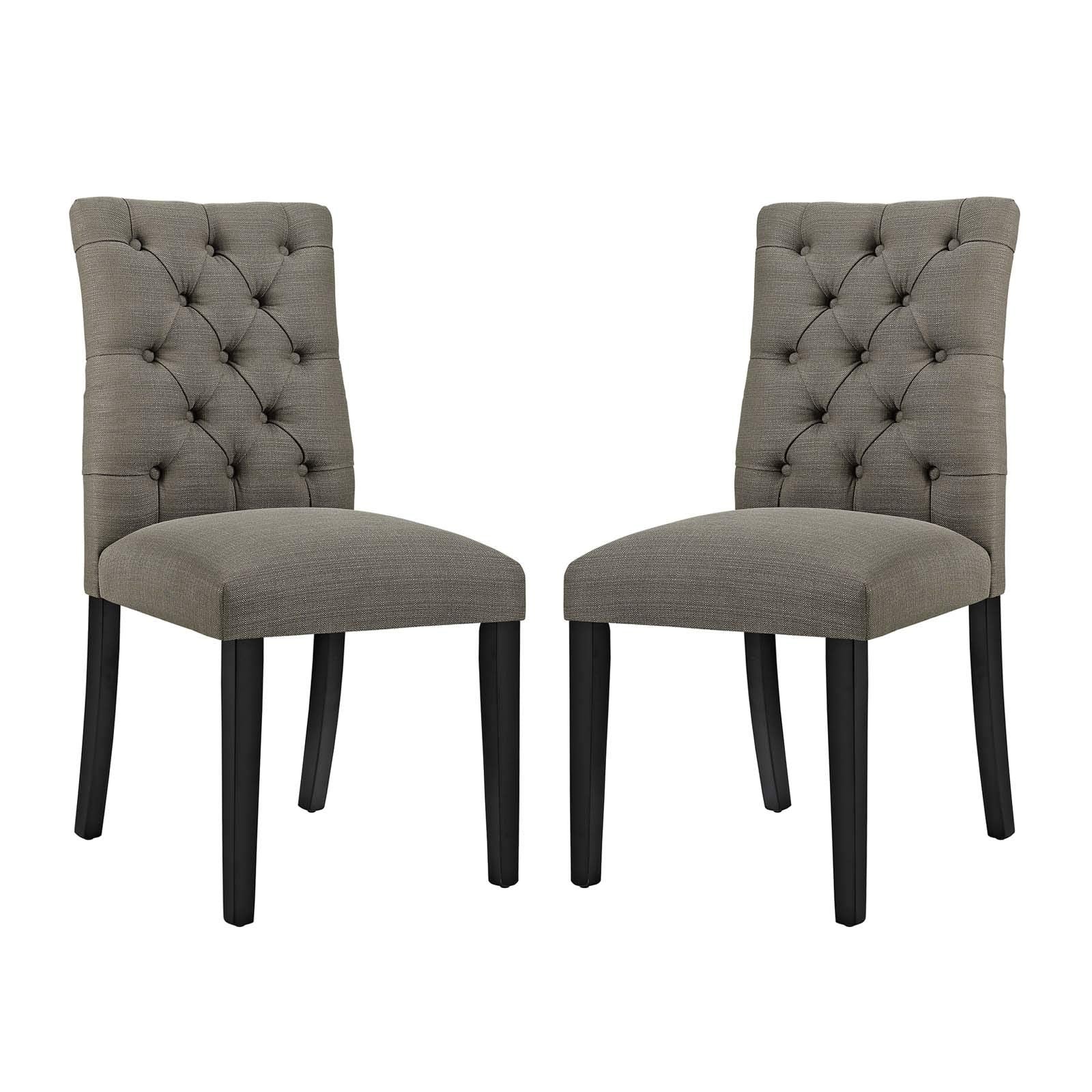 home office desk chairs | CasaFoyer Duchess Dining Chair Set of 2 | Sophisticated Design | Tufted Button Back | Plush Cushioning | Wooden Legs | Contemporary Style | casafoyer.myshopify.com