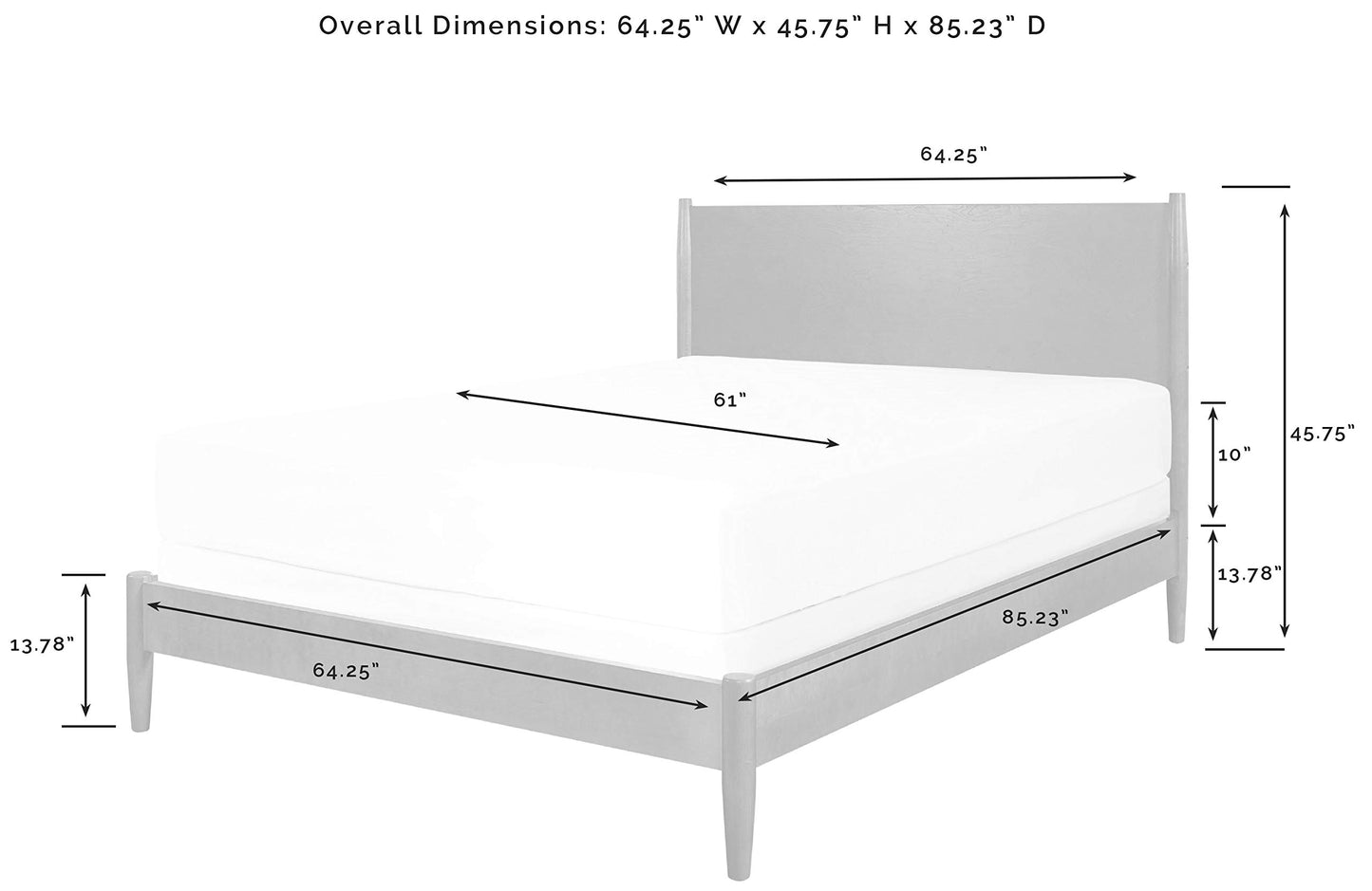 Bed | Landon Bedset | Acorn Hardwood | Modern Aesthetics | Easy Assembly | Sturdy Roll-Out Slats | Sophisticated & Durable | casafoyer.myshopify.com