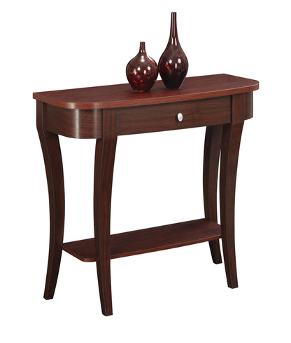TABLE | Ergode Newport 1 Drawer Console Table | Contemporary Design | Cabriole Legs | Stainless Steel Pulls | Sliding Drawer | Bottom Shelf | Maximized Storage | casafoyer.myshopify.com