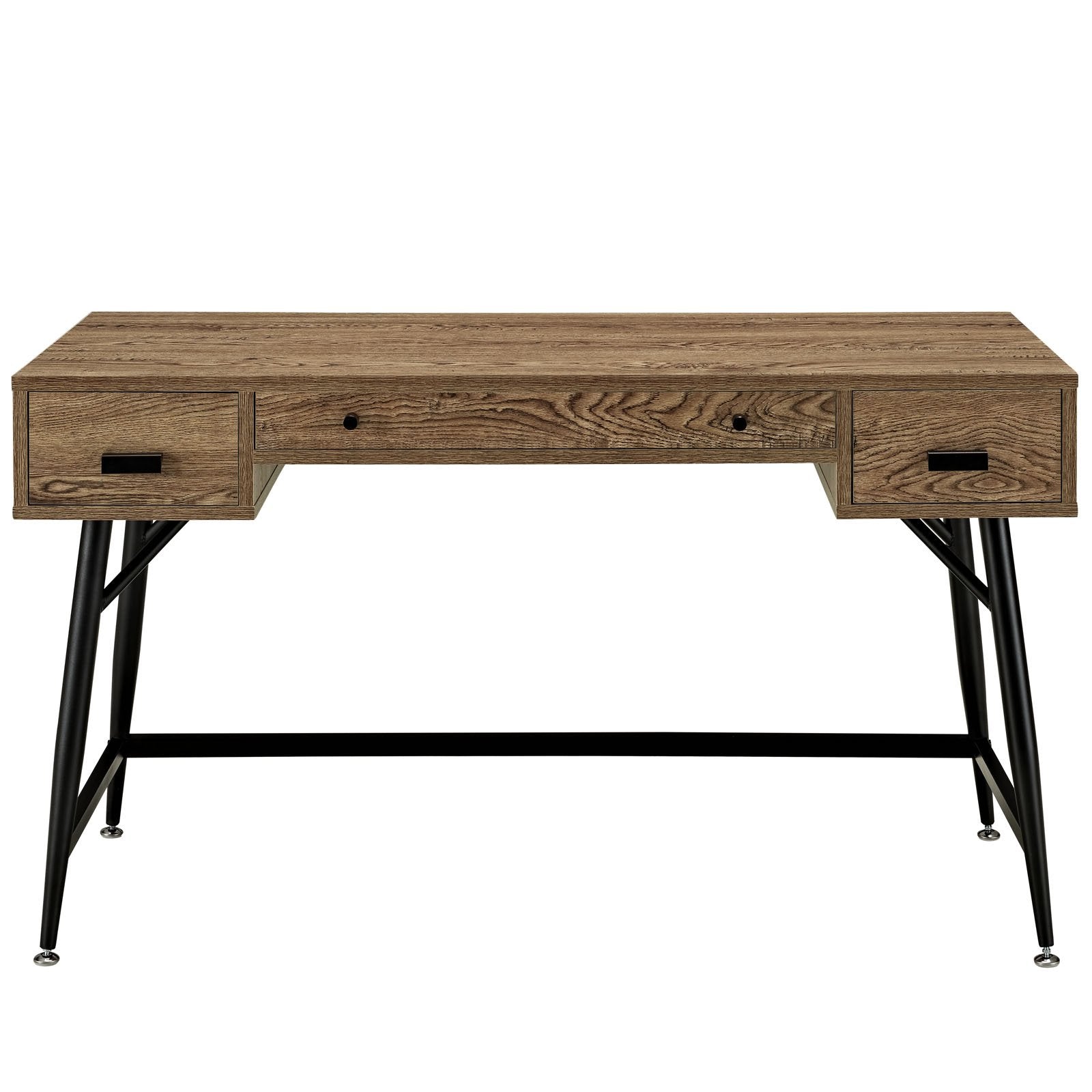 home office desks | Surplus Reclaimed Wood Desk | Drawers | Steel Legs | Industrial Style | Rustic Elegance | casafoyer.myshopify.com
