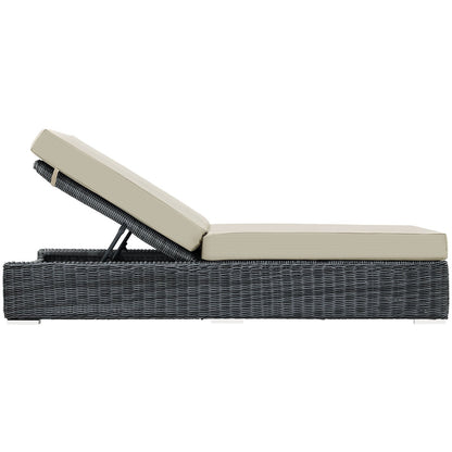 Patio Furniture Sets | Summon Outdoor Patio Chaise Lounge | Two-Tone Rattan | Sunbrella Cushions | UV Protection | Aluminum Frame | Avant-Garde Luxury | casafoyer.myshopify.com