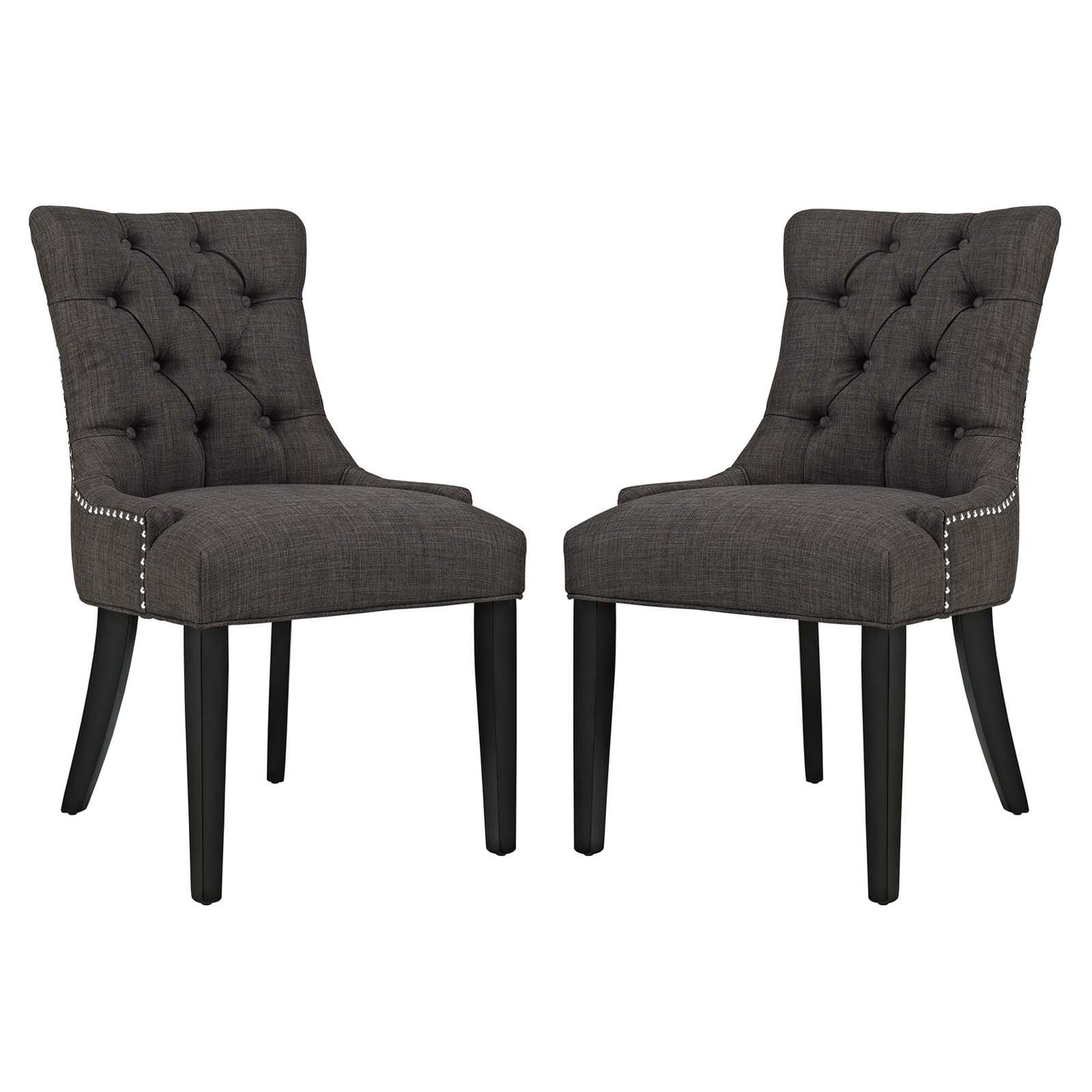 home office desk chairs | CasaFoyer Regent Dining Side Chair Set of 2 | Elegant Tufted Design | Nailhead Trim | High-Quality Fabric | Versatile for Contemporary & Classic Spaces | casafoyer.myshopify.com