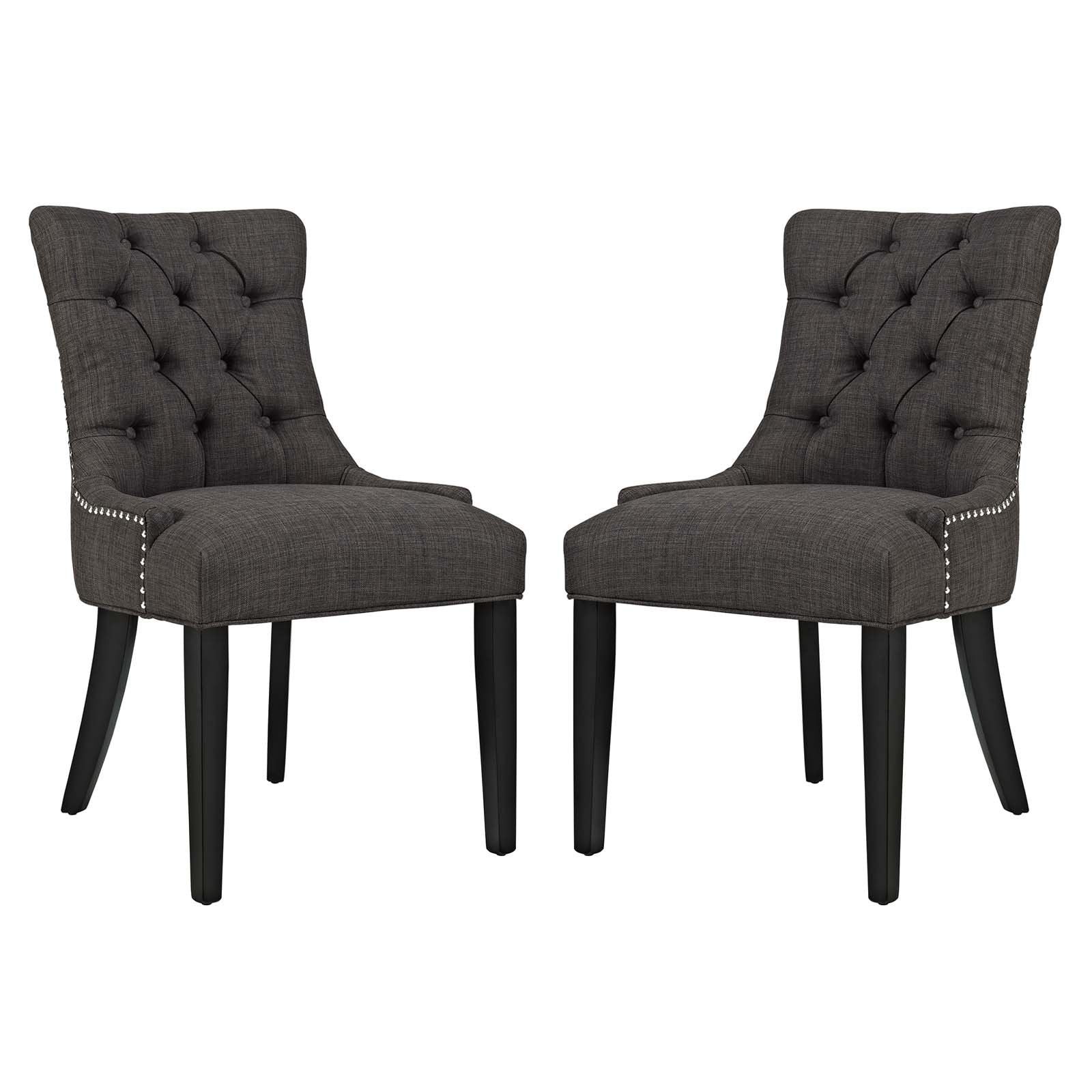 home office desk chairs | CasaFoyer Regent Dining Side Chair Set of 2 | Elegant Tufted Design | Nailhead Trim | High-Quality Fabric | Versatile for Contemporary & Classic Spaces | casafoyer.myshopify.com