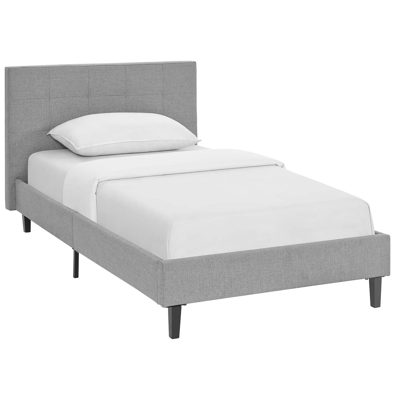 Bed | CasaFoyer Linnea Platform Bed | Elegant Upholstered Tufted Headboard | Solid Wood Legs | No Box Spring Needed | Supports Memory Foam, Spring, Latex, Hybrid Mattresses | Chic-Luxe Look | Weight Capacity 1300 lbs | casafoyer.myshopify.com