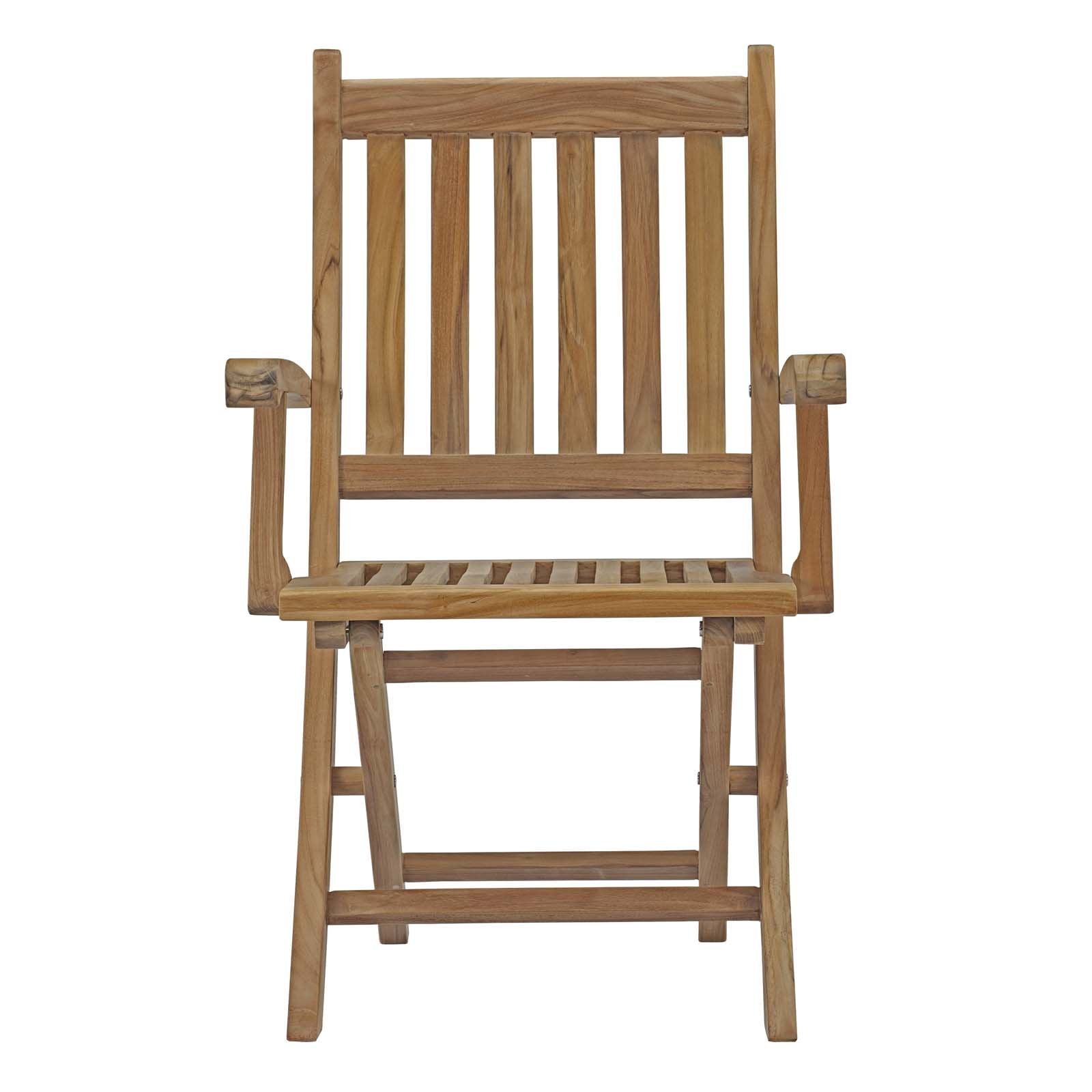 patio bistro sets | CasaFoyer Marina Teak Wood Outdoor Patio Folding Arm Chair | Luxury, Durable, Weather-resistant | Contemporary Design | Perfect for Patio Dining | Assembly Required | casafoyer.myshopify.com