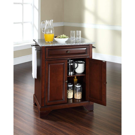 Kitchen Storage | Durable Solid Hardwood Kitchen Island | Elegant Raised Panel Doors | Ample Storage Space | Vintage Mahogany Finish | casafoyer.myshopify.com