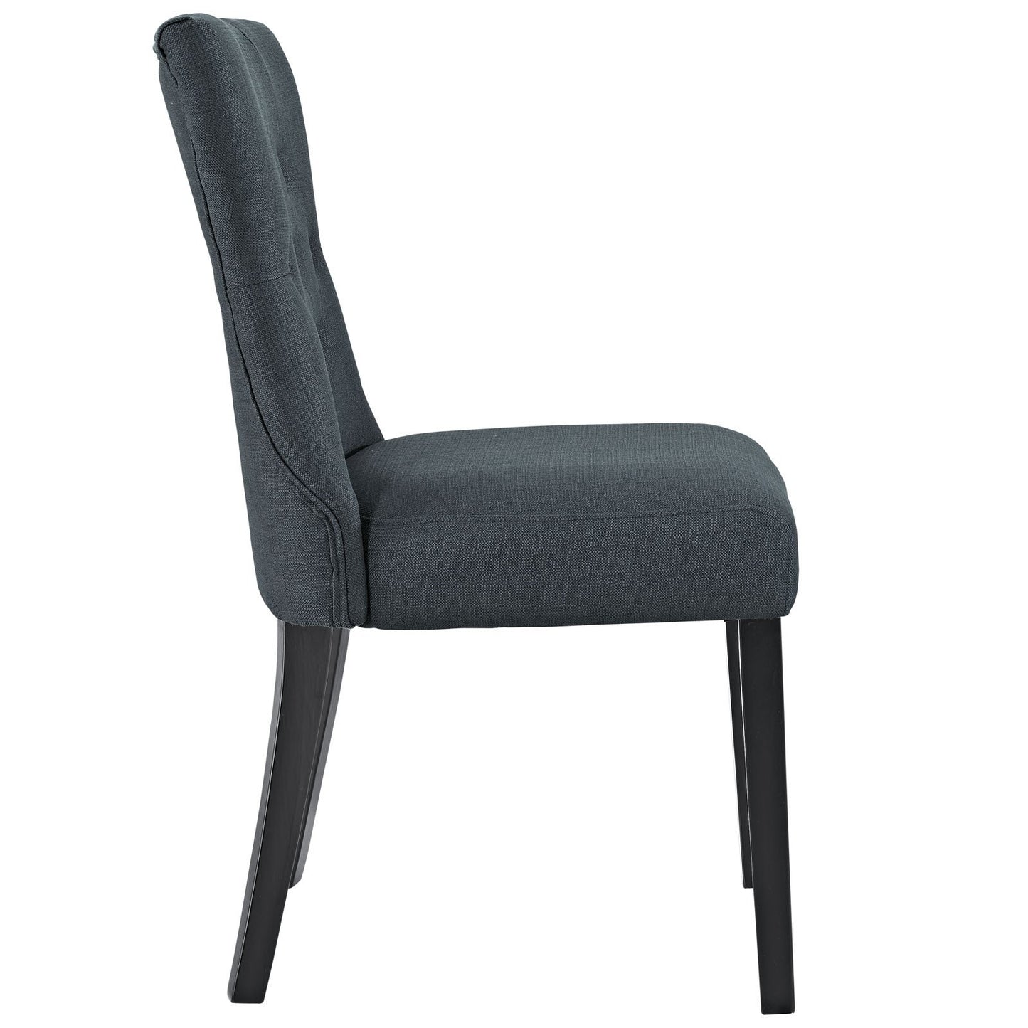 home office desk chairs | CasaFoyer Silhouette Dining Side Chair | Elegant Curves | Hardwood Legs | Luxury Comfort | Gray | casafoyer.myshopify.com