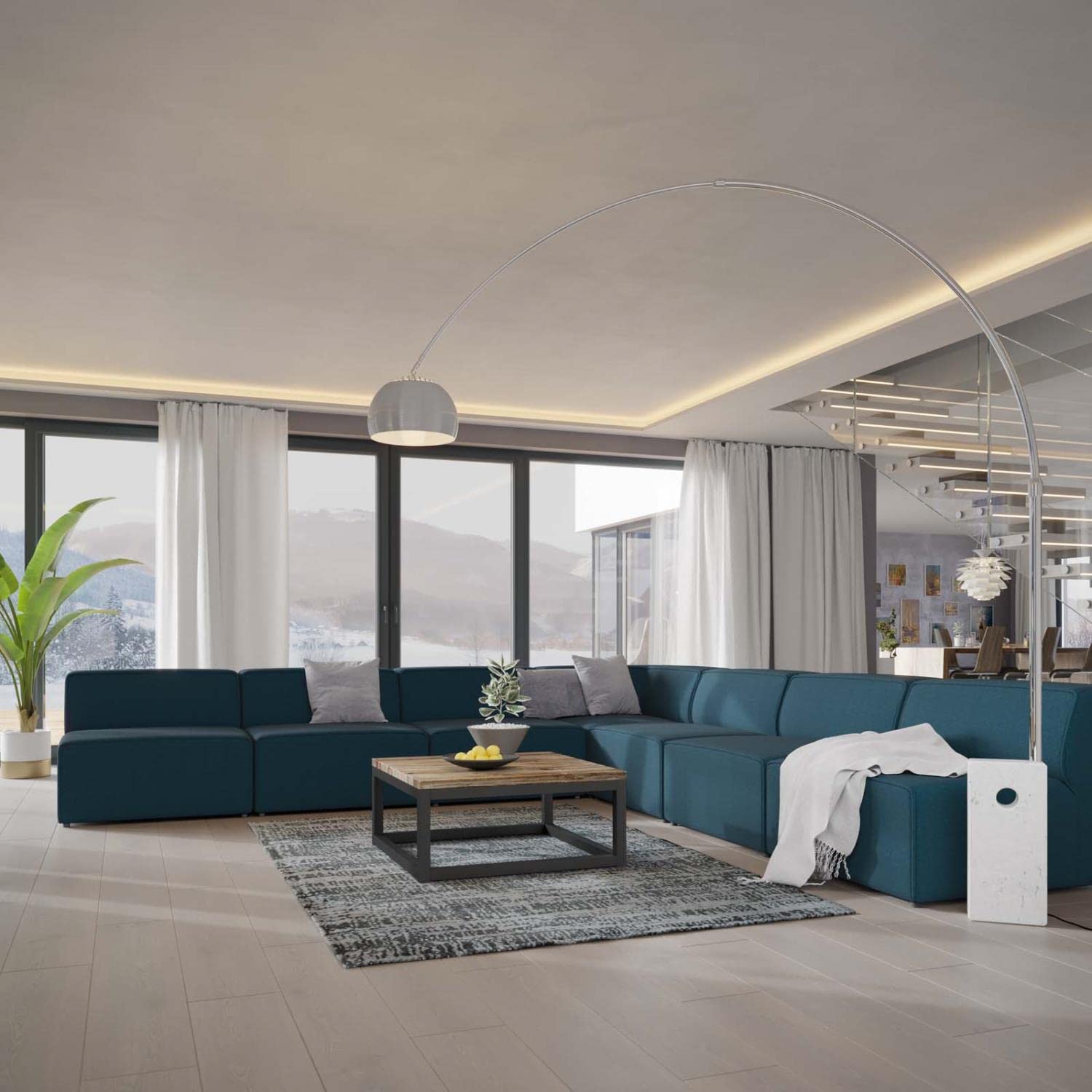 kitchen and dining room sets | CasaFoyer Mingle Modular Sectional Sofa Set | Ultimate Comfort & Versatile Design | Blue | casafoyer.myshopify.com