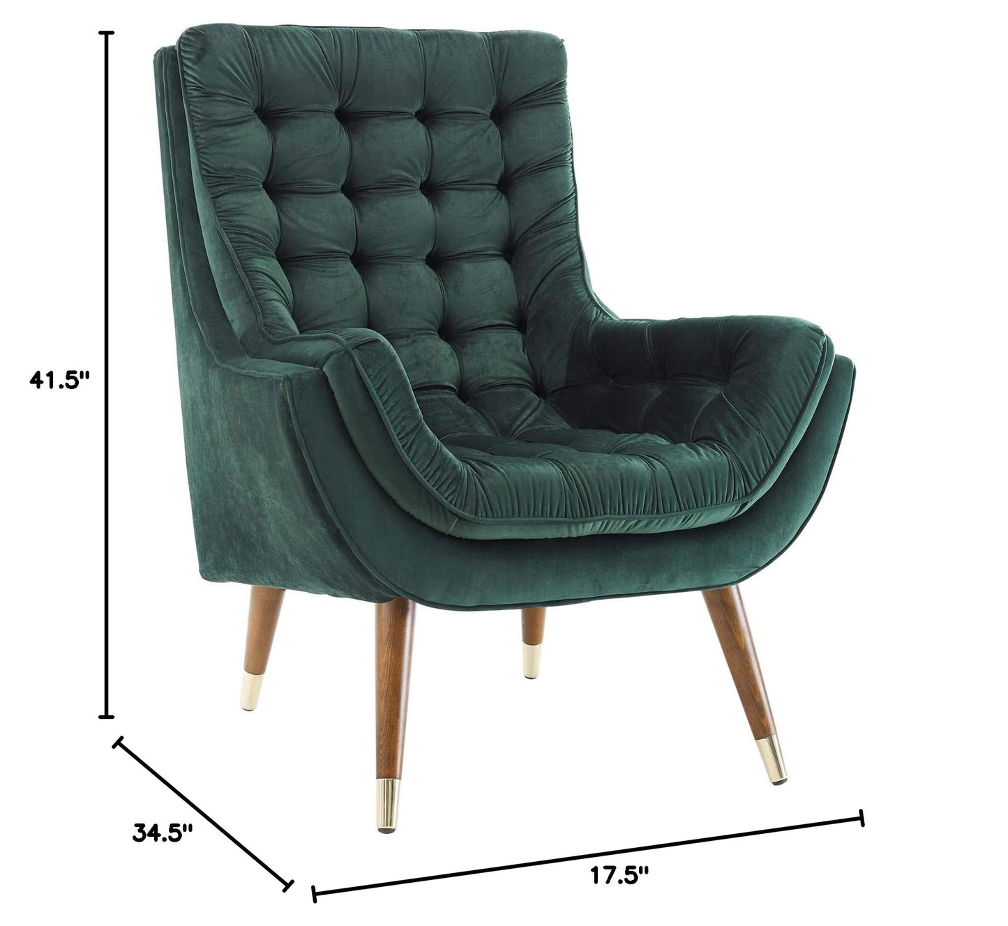 home office desk chairs | CasaFoyer Suggest Performance Velvet Lounge Chair | Stain-Resistant | Button-Tufted | Plush Cushion | Gold Metal Legs | Ideal for Living Room, Bedroom, Reading Nook | 331 lbs Weight Capacity | casafoyer.myshopify.com