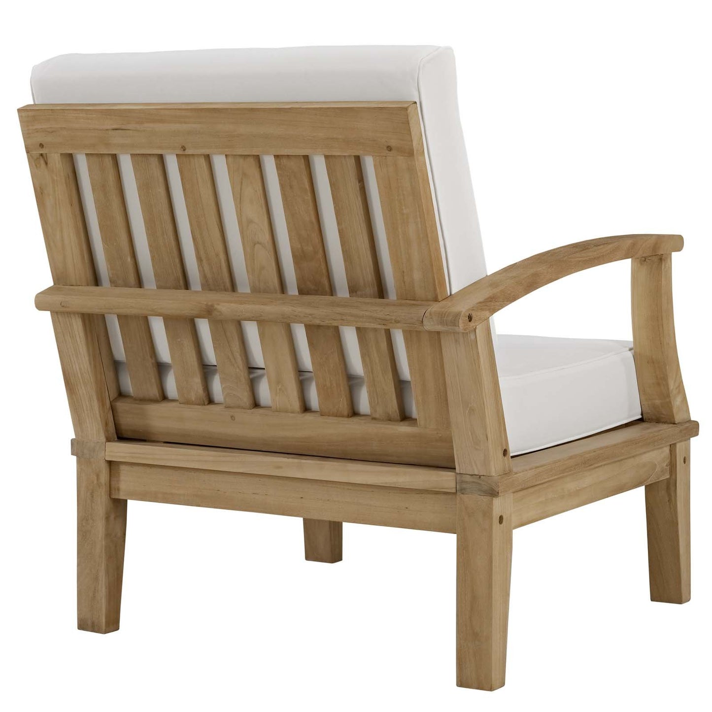 patio bistro sets | CasaFoyer Marina Teak Wood Outdoor Patio Left-Facing Sofa Chair | Luxury Design | All-Weather Cushions | Durable Teak Wood | Easy Assembly | casafoyer.myshopify.com