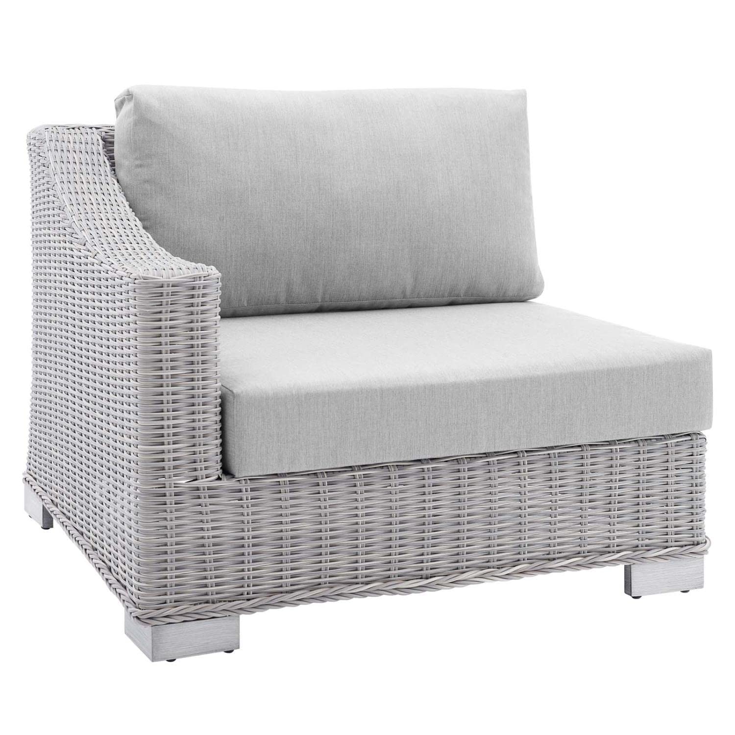 sofas | CasaFoyer Conway Outdoor Patio Sunbrella Wicker Rattan 6-Piece Sectional Sofa Furniture Set | Light Gray | UV-Resistant | Modular Design | Durable Aluminum Frames | Water-Resistant Sunbrella Covers | casafoyer.myshopify.com
