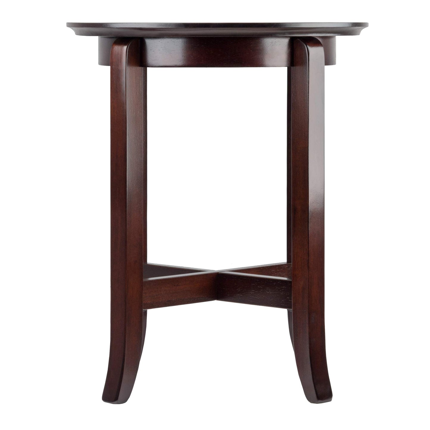 TABLE | Ergode  Wood Toby Round Accent Table | 18 Diameter | Espresso Finish | Solid Wood Construction | X Cross Stretcher | Easy Assembly | 18.03 W x 18.03 D x 21.97 H | 10.8 lbs. | casafoyer.myshopify.com
