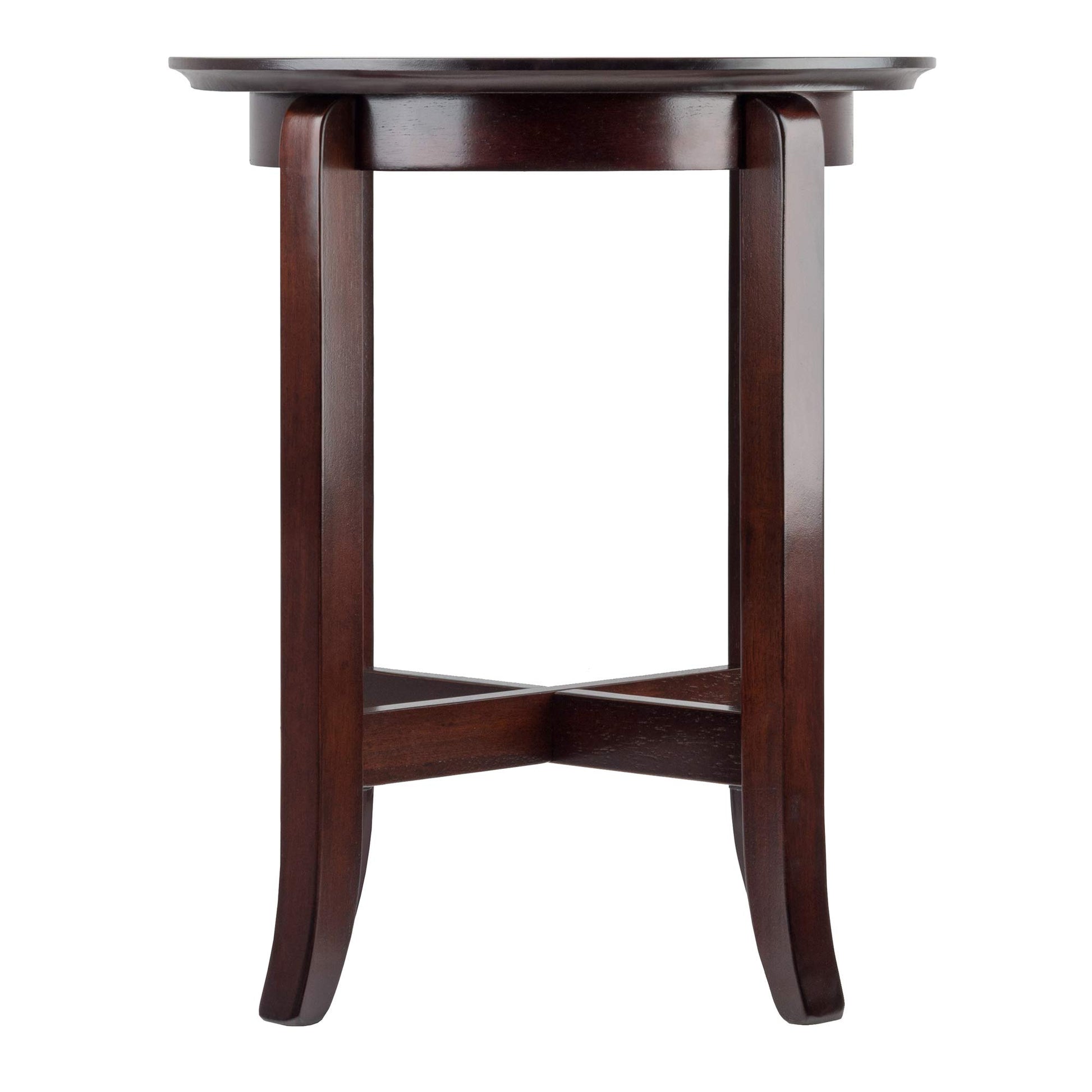 TABLE | Ergode  Wood Toby Round Accent Table | 18 Diameter | Espresso Finish | Solid Wood Construction | X Cross Stretcher | Easy Assembly | 18.03 W x 18.03 D x 21.97 H | 10.8 lbs. | casafoyer.myshopify.com