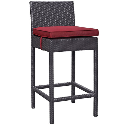 home office desk chairs | Lift Outdoor Patio Bar Stool Set | Wicker Rattan Cushioned | UV Resistant | All-Weather | Set of 2 | casafoyer.myshopify.com