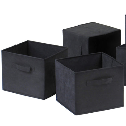 BENCH | Ergode  Wood Addison 4-Piece Storage Bench Set | 3 Cubbies & Black Baskets | Espresso Finish | Sturdy Solid Wood | Easy Assembly | casafoyer.myshopify.com