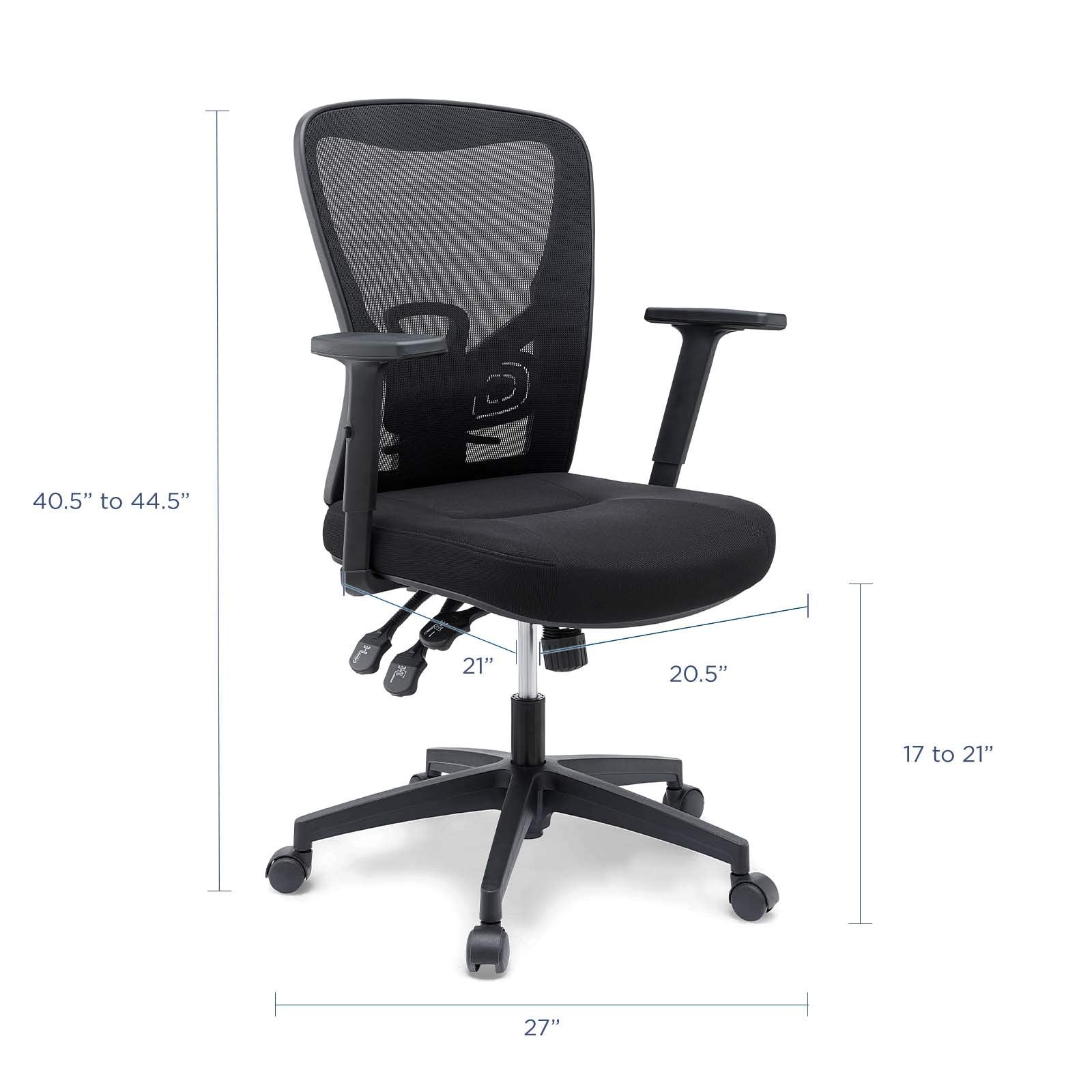 home office desk chairs | CasaFoyer Define Mesh Office Desk Chair | Spacious & Breathable Back | Durable Fabric Upholstery | Adjustable Armrests & Height | Stable Nylon Base | 360 Swivel & Dual-Wheel Casters | 331 lbs Weight Capacity | Black | casafoyer.myshopify.com
