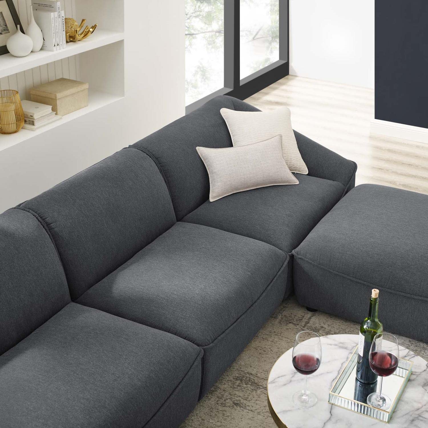 kitchen and dining room sets | CasaFoyer Comprise Upholstered 4-Piece Living Room Set | Ultimate Comfort & Relaxation | French Piping | Dense Foam Padding | Soft Polyester Upholstery | Solid Wood & Plywood Construction | Sturdy Rubberwood Legs | Customizable Design | casafoyer.myshopify.com