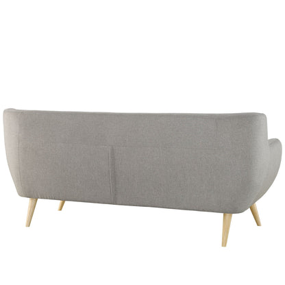 Sofa & chair Sets | Exquisite Remark Sofa | Luxurious & Stylish | Dual Cushion Design | Organic Shape | Natural Wood Legs | Mid-Century Modern | Polyester Upholstery | Finely Stitched Buttons | Perfect for Living Rooms & Lounges | casafoyer.myshopify.com