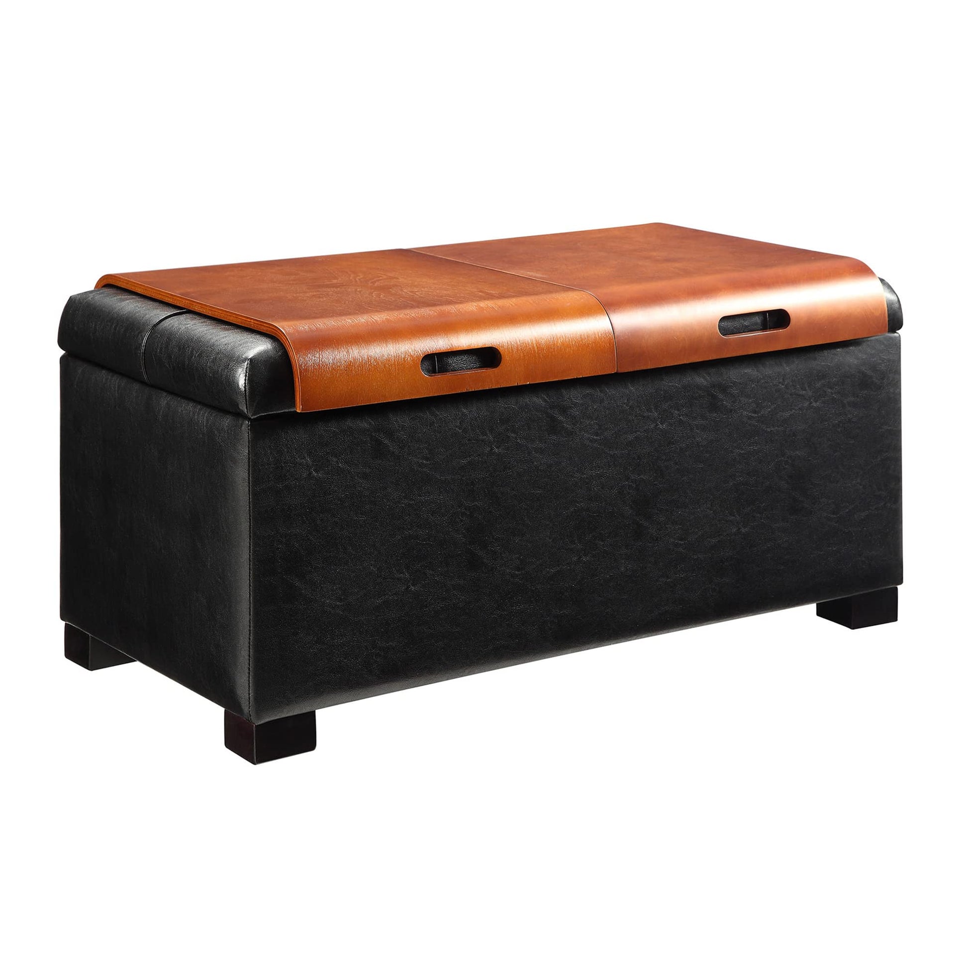 Ottoman | Designs4Comfort Storage Ottoman with Trays | Versatile & Elegant Furniture | Hinged Lid | Tufted Design | Solid Wood Feet | Bent Wood Trays | casafoyer.myshopify.com