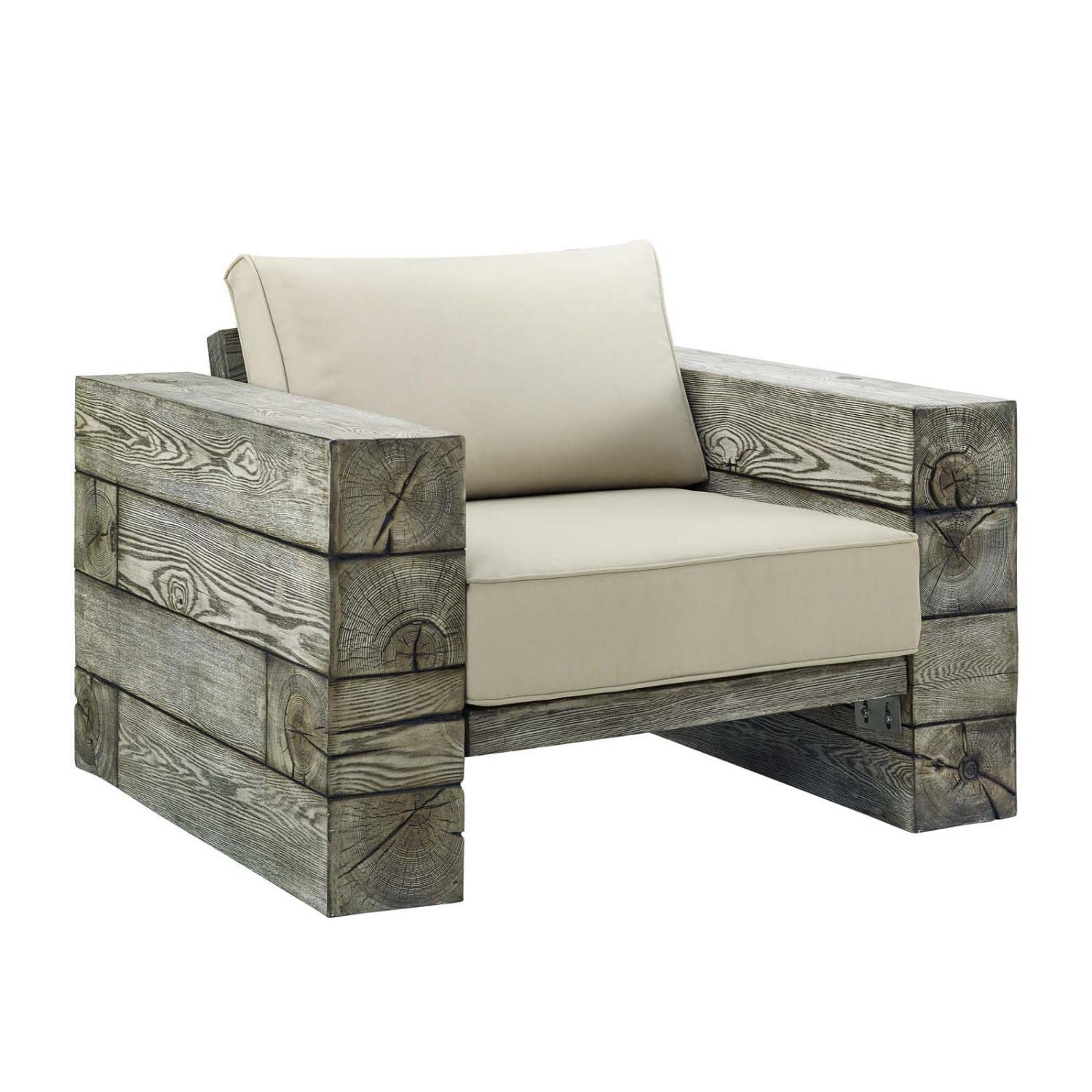 kitchen and dining room sets | CasaFoyer Manteo Outdoor Patio 4 Piece Set | Sofa, Armchairs, Fire Pit Table | Rustic Coastal Design | Driftwood Finish | All-Weather Cushions | Propane Gas Fire Table | PVC Cover Included | Chair Weight Capacity: 441 lbs | Sofa Weight Capacity: 1323 lbs | casafoyer.myshopify.com