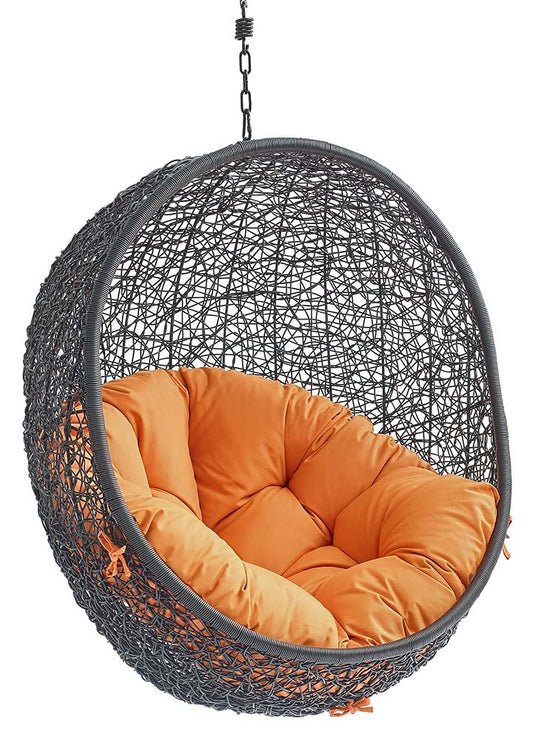 porch swings | Ergode Encase Outdoor Patio Swing Chair | Exotic Island Tranquility | Synthetic Rattan | All-Weather Cushion | Steel Frame | Adjustable Chain | Perfect for Patio, Backyard, Porch, Poolside | Indoor/Outdoor Use | casafoyer.myshopify.com