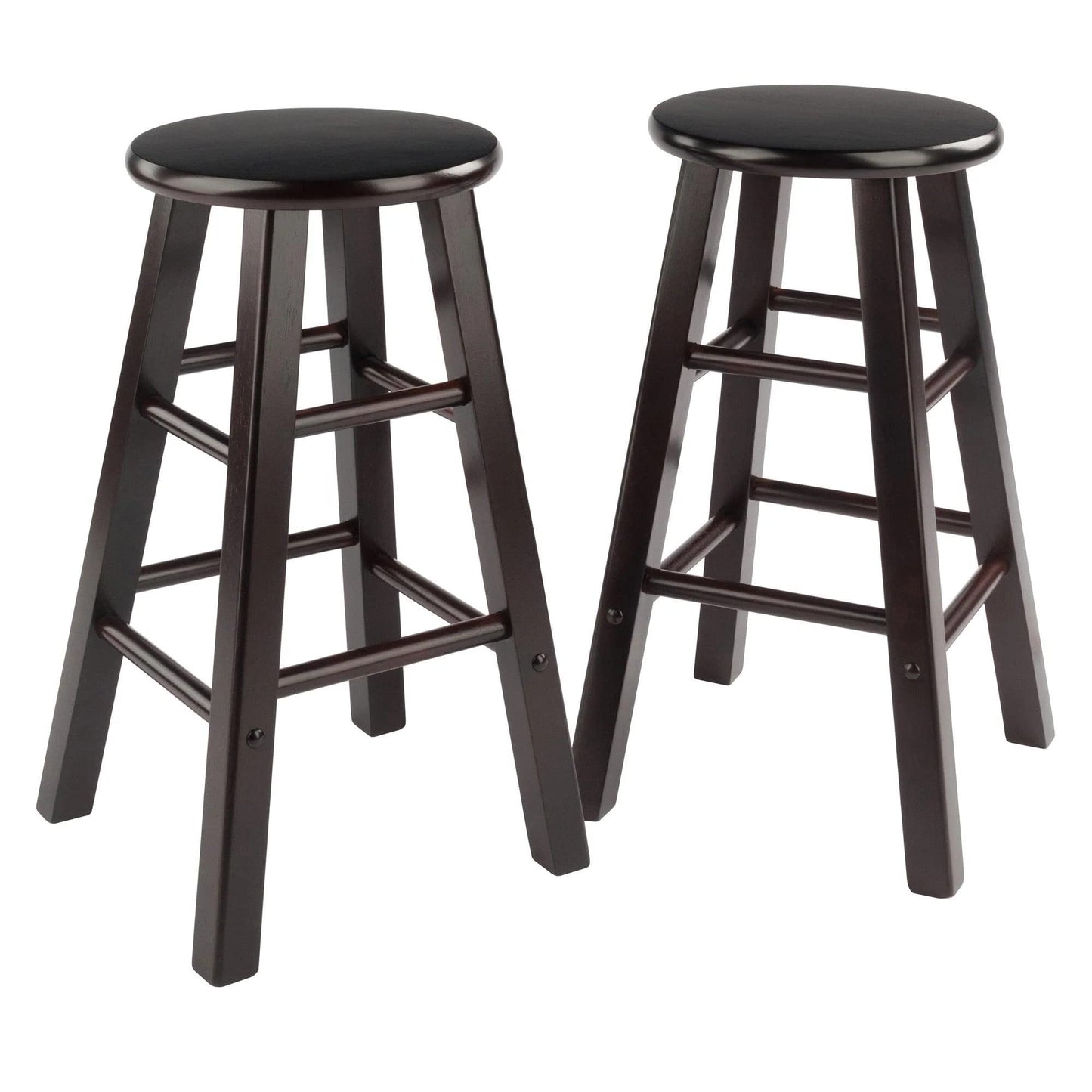STOOL_SEATING | CasaFoyer  Wood Element Counter Stool Set | Polished Espresso | Solid Wood | 220lbs Capacity | Stable & Comfortable | Multiple Finishes & Heights | casafoyer.myshopify.com