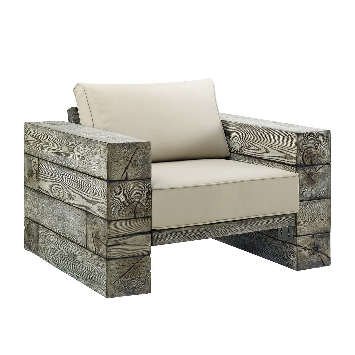 kitchen and dining room sets | CasaFoyer Manteo Outdoor Patio 4 Piece Set | Sofa, Armchair, Side Table, Fire Pit Table | Driftwood Finish | All-Weather Cushions | 50,000 BTU Burner | PVC Cover | Rustic Modern Design | casafoyer.myshopify.com