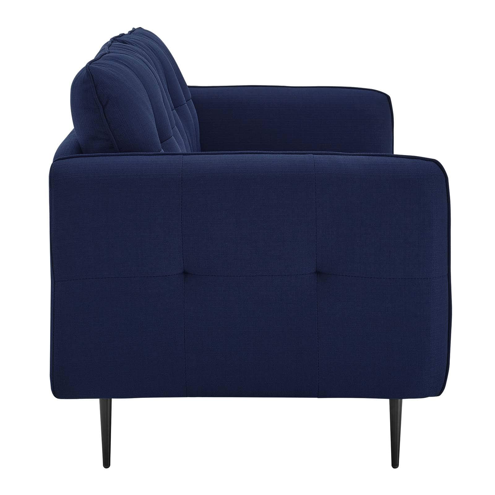 sofas | CasaFoyer Cameron Tufted Fabric Sofa | Contemporary Charm | Mid-Century Modern Influence | Plush Seating | Easy Assembly | Royal Blue | casafoyer.myshopify.com
