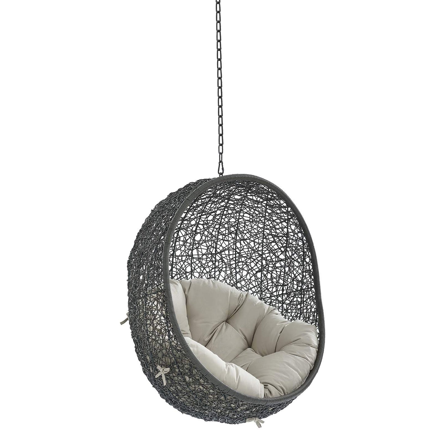 porch swings | Ergode Hide Outdoor Patio Swing Chair | Exotic Island Tranquility | Synthetic Rattan Weave | Sunbrella Cushion | Powder-Coated Steel Frame | Adjustable Chain | Weather Resistant | UV Protection | Gray Beige | casafoyer.myshopify.com