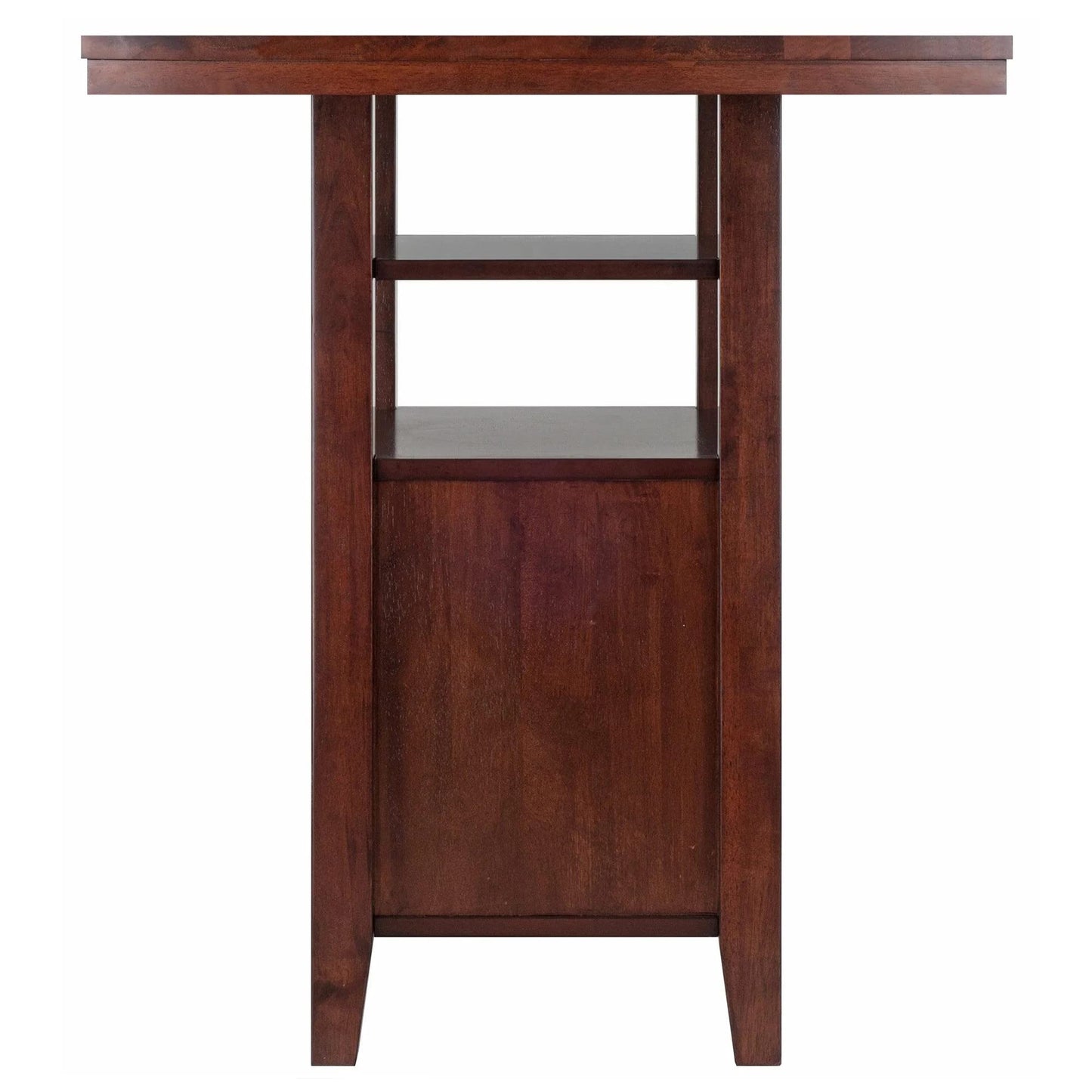 TABLE | CasaFoyer  Wood Albany High Table | Retro Design | Space-Saving | Multiple Uses | Kitchen, Dining, Dorm Room | Walnut Finish | Sleek Handles | Complete Set with Counter Stools | Easy Assembly | 41.7W x 29.9D x 35.8H | casafoyer.myshopify.com