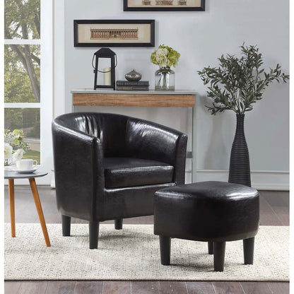 Chair | Take a Seat Churchill Accent Chair with Ottoman | Ultimate Comfort & Style | Durable Poplar Plywood Frame | High-Density Foam Cushion | Removable Fabric Lining | Easy Assembly | By CasaFoyer | casafoyer.myshopify.com